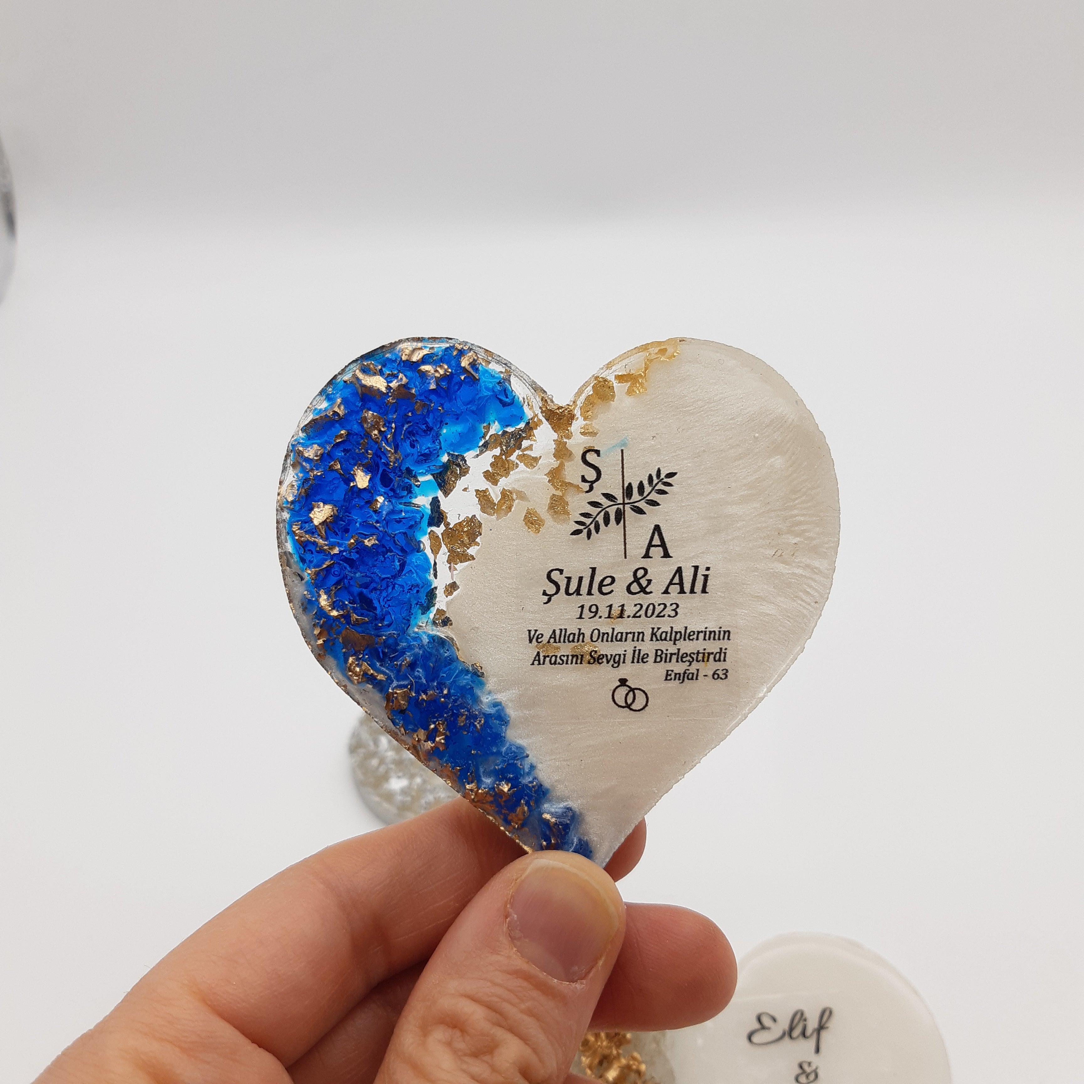 Bomboniere matrimonio ospite, bomboniere battesimo, a forma di cuore Magnete da Frigorifero comunione cresima, compleanno