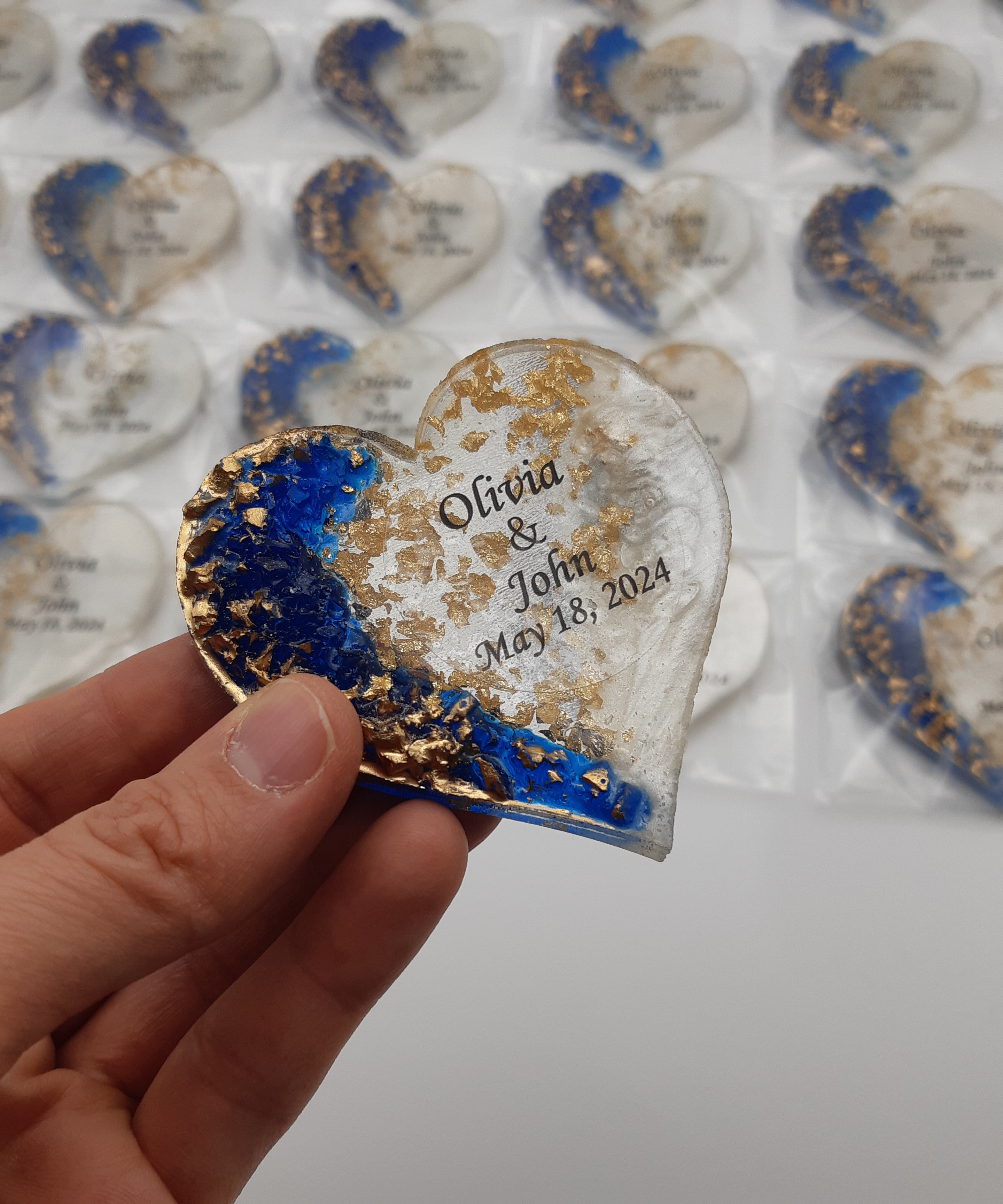 Bomboniere matrimonio ospite, bomboniere battesimo, a forma di cuore Magnete da Frigorifero comunione cresima, compleanno