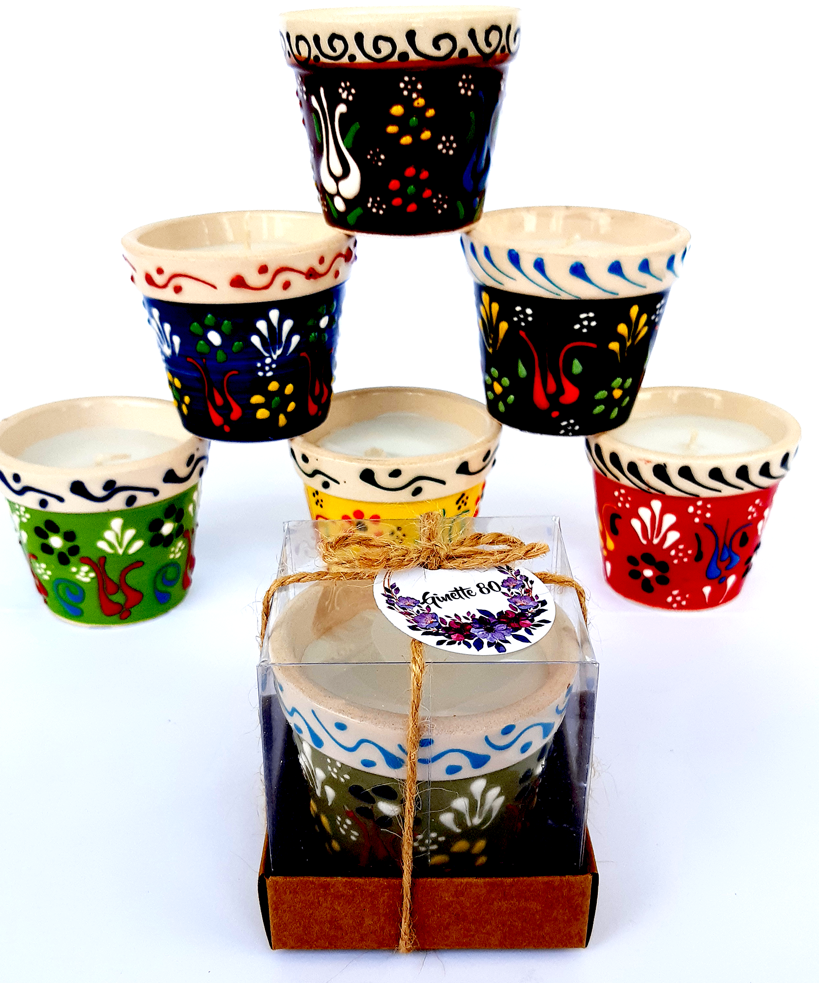 bomboniere matrimonio ospite, candele in ceramica vase per bomboniere battesimo, anni ragazzo, comunione, cresima