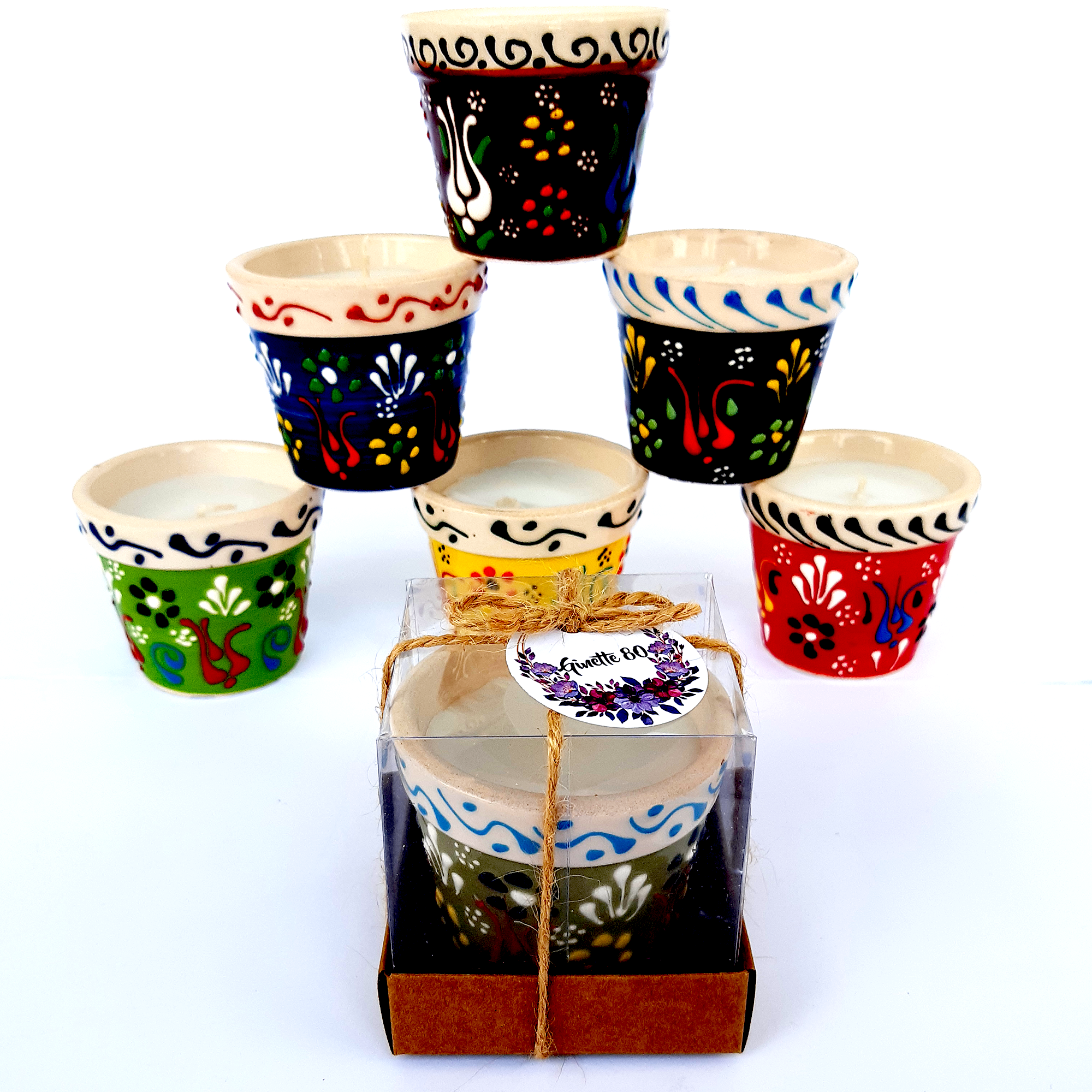 bomboniere matrimonio ospite, candele in ceramica vase per bomboniere battesimo, anni ragazzo, comunione, cresima