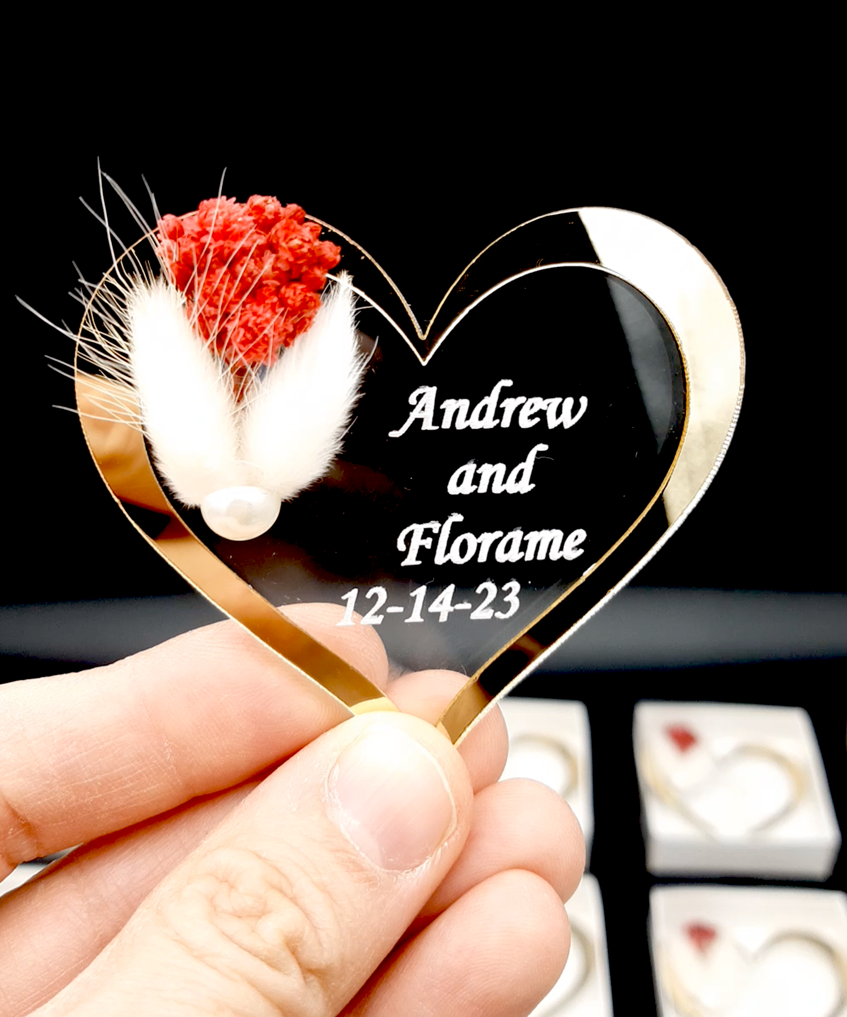 Bomboniere matrimonio, bomboniere battesimo,oro argento acrilico Magnete da Frigorifero comunione cresima, compleanno