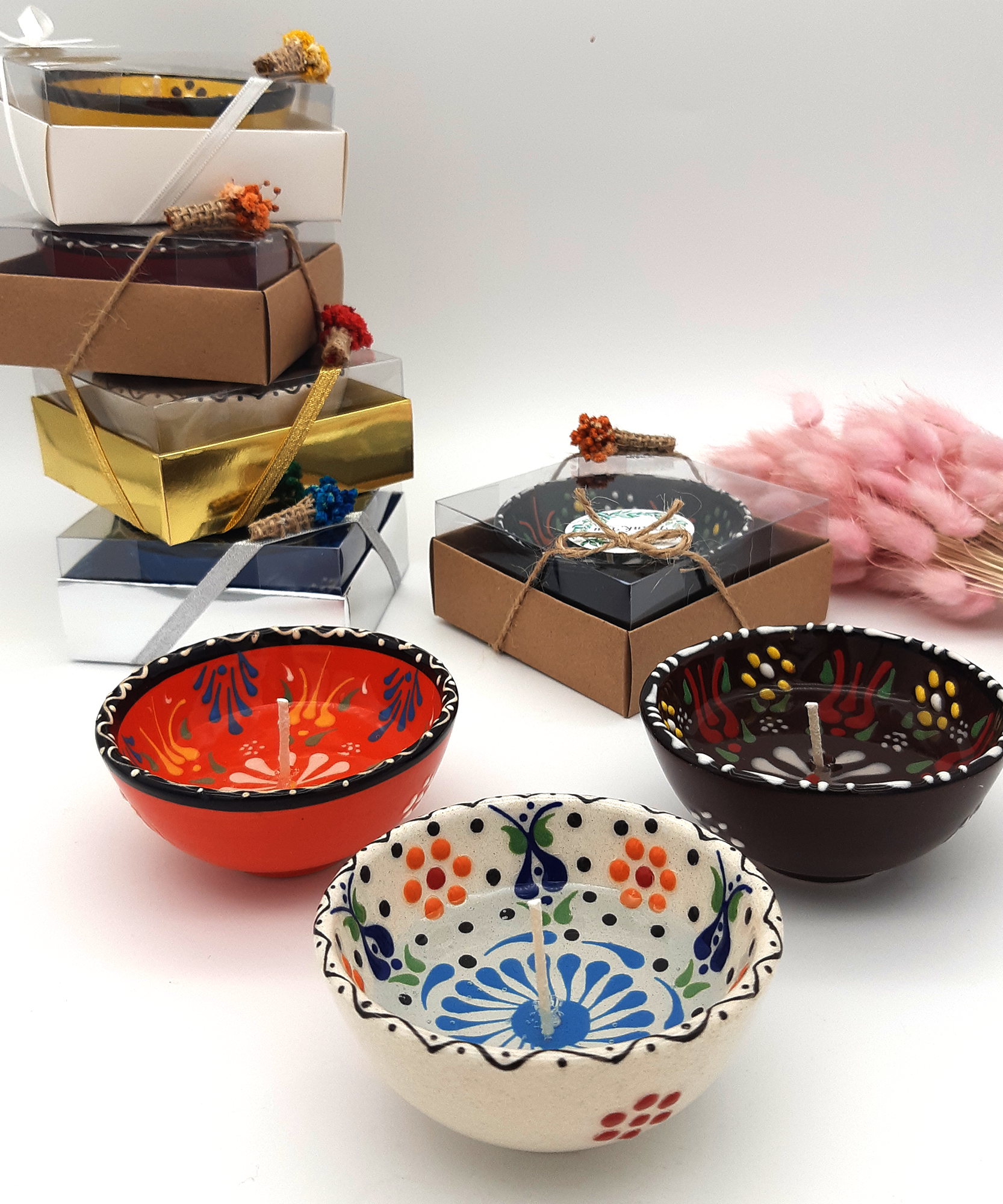 Bomboniere matrimonio,  candela gel in ciotole bomboniera battesimo, comunione, cresima personalizzato