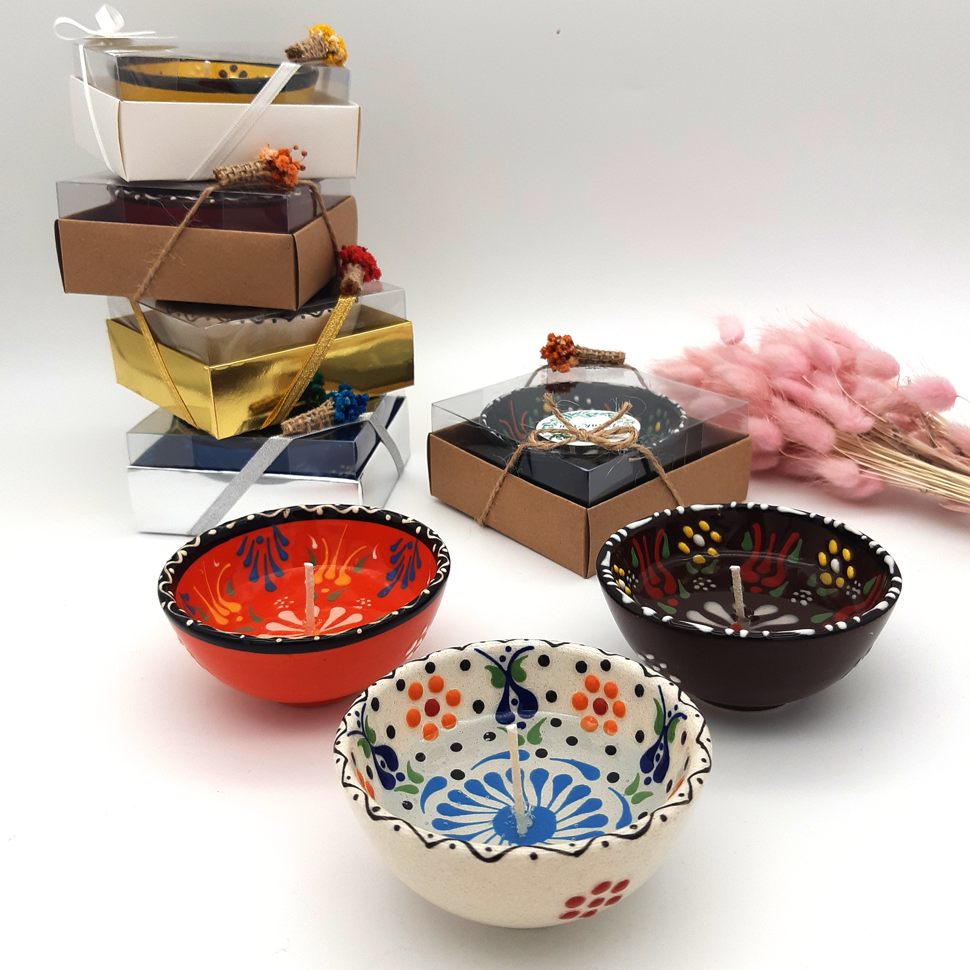 Bomboniere matrimonio,  candela gel in ciotole bomboniera battesimo, comunione, cresima personalizzato