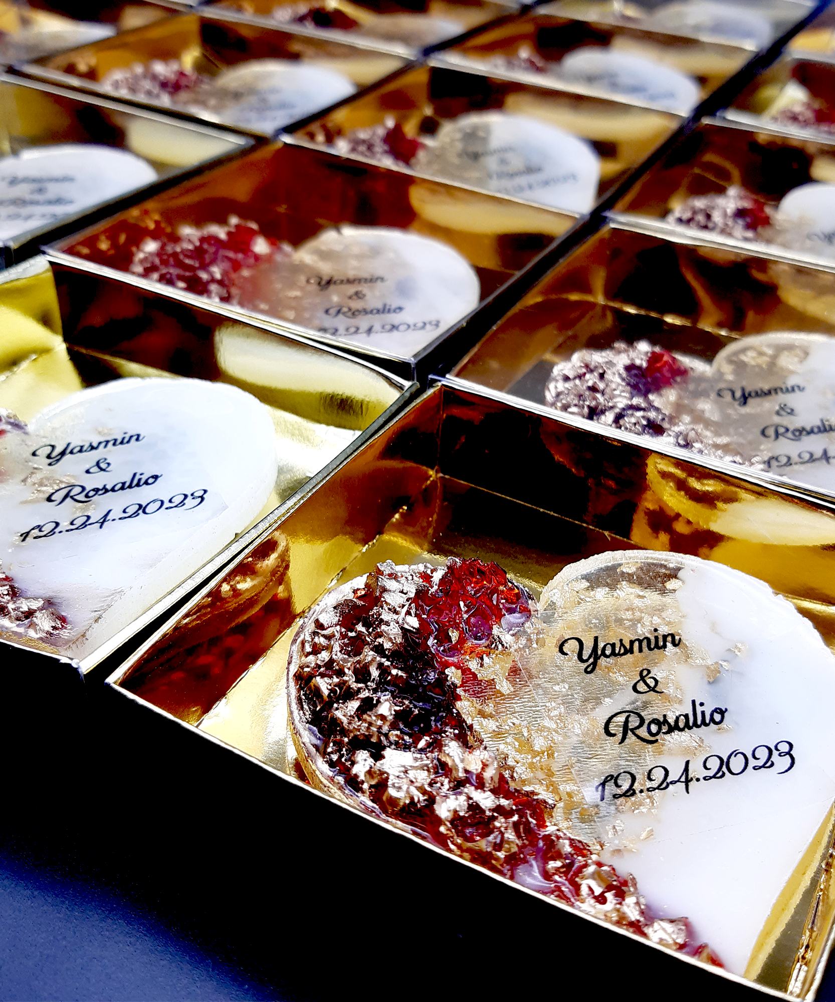 Bomboniere matrimonio ospite, bomboniere battesimo, a forma di cuore Magnete da Frigorifero comunione cresima, compleanno