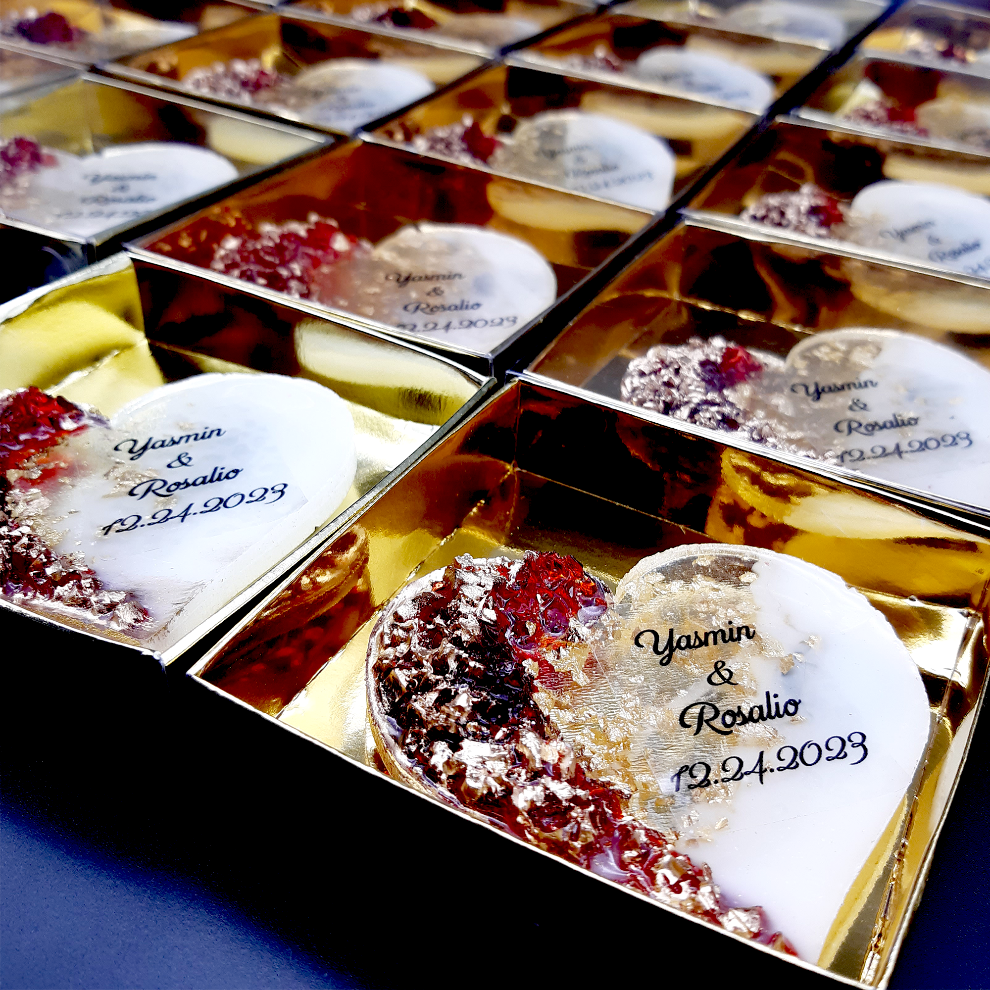 Bomboniere matrimonio ospite, bomboniere battesimo, a forma di cuore Magnete da Frigorifero comunione cresima, compleanno