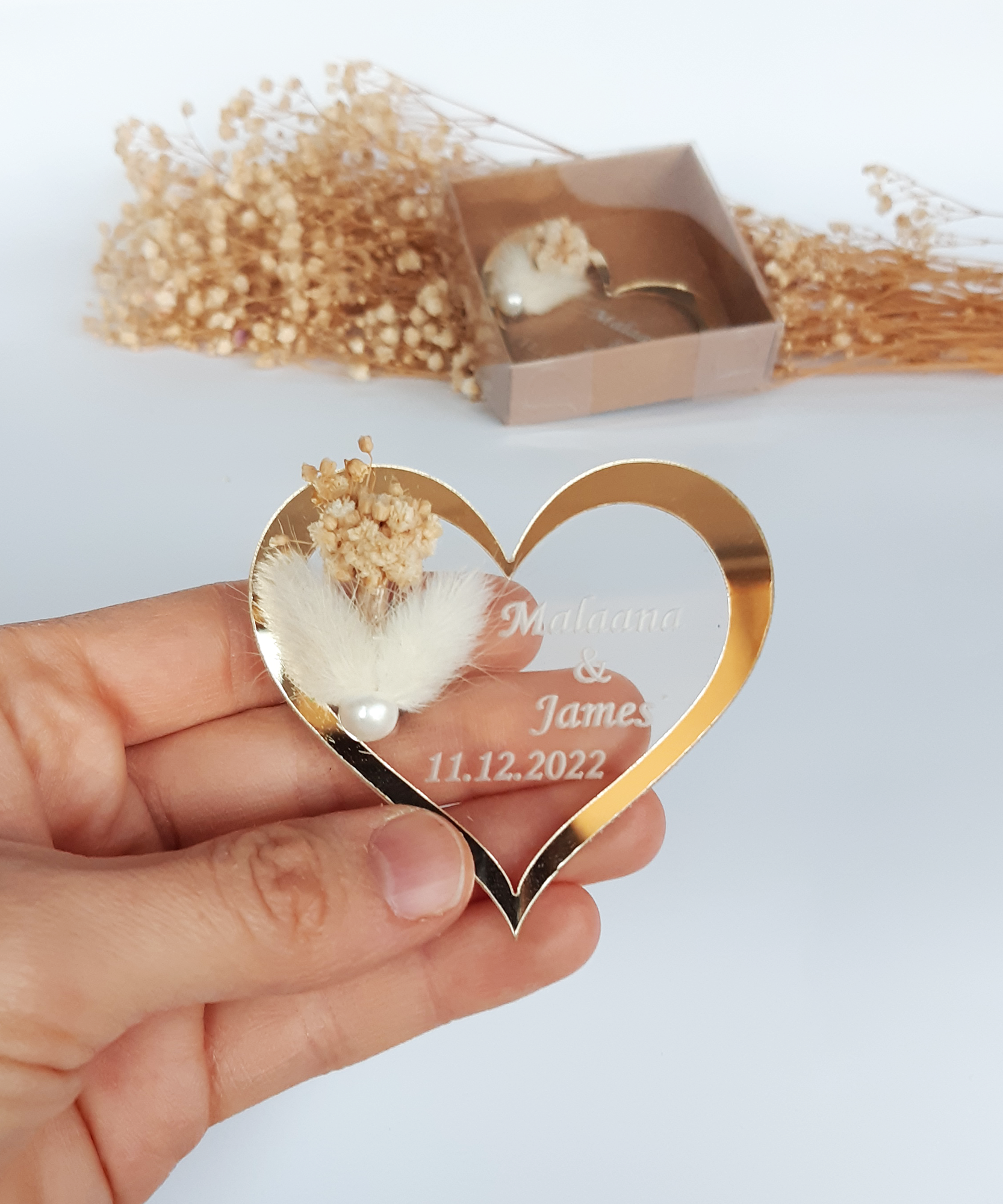 Bomboniere matrimonio, bomboniere battesimo,oro argento acrilico Magnete da Frigorifero comunione cresima, compleanno