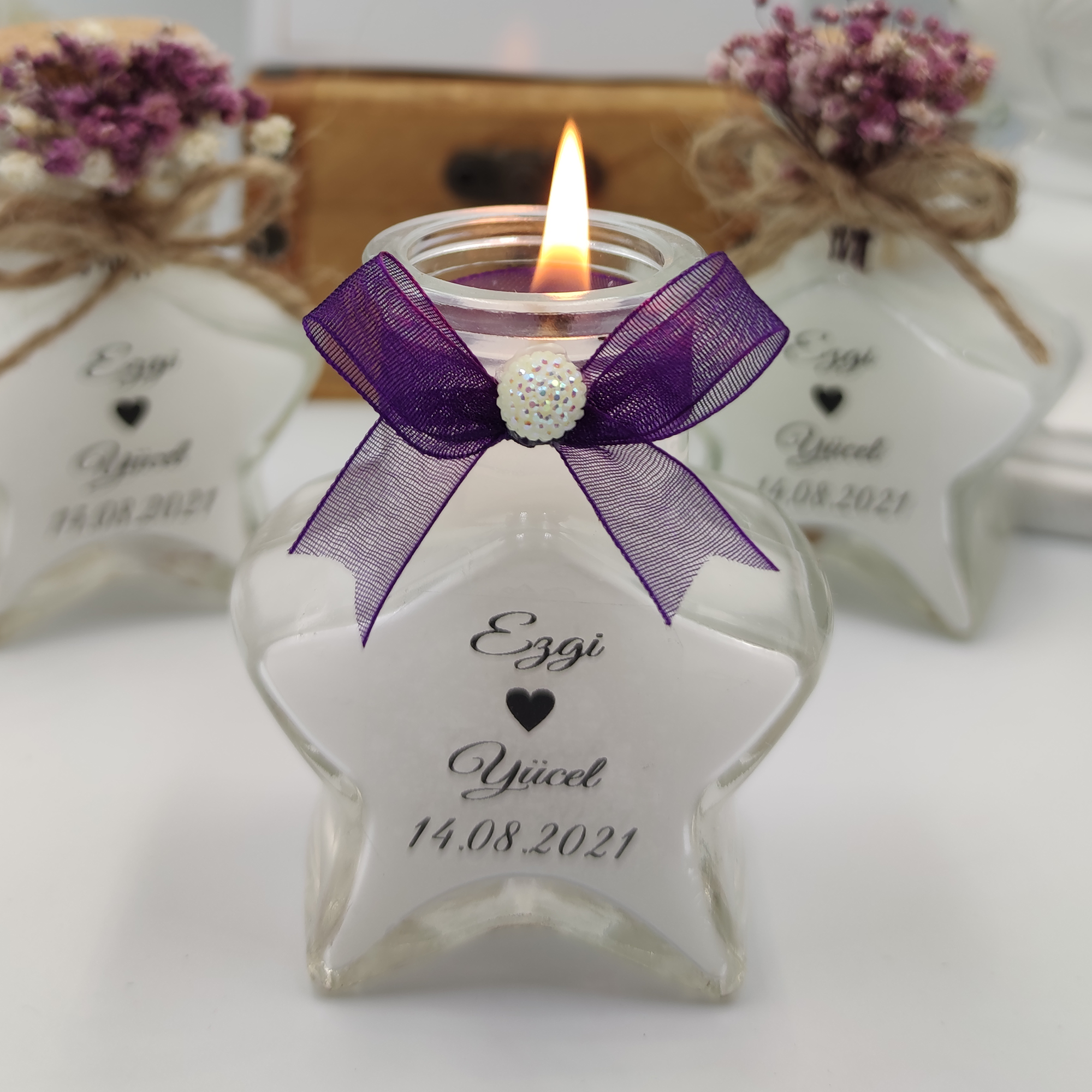 bomboniere matrimonio,  vetro a forma di stella candele profumate bomboniere battesimo, anni ragazzo, comunione, cresima