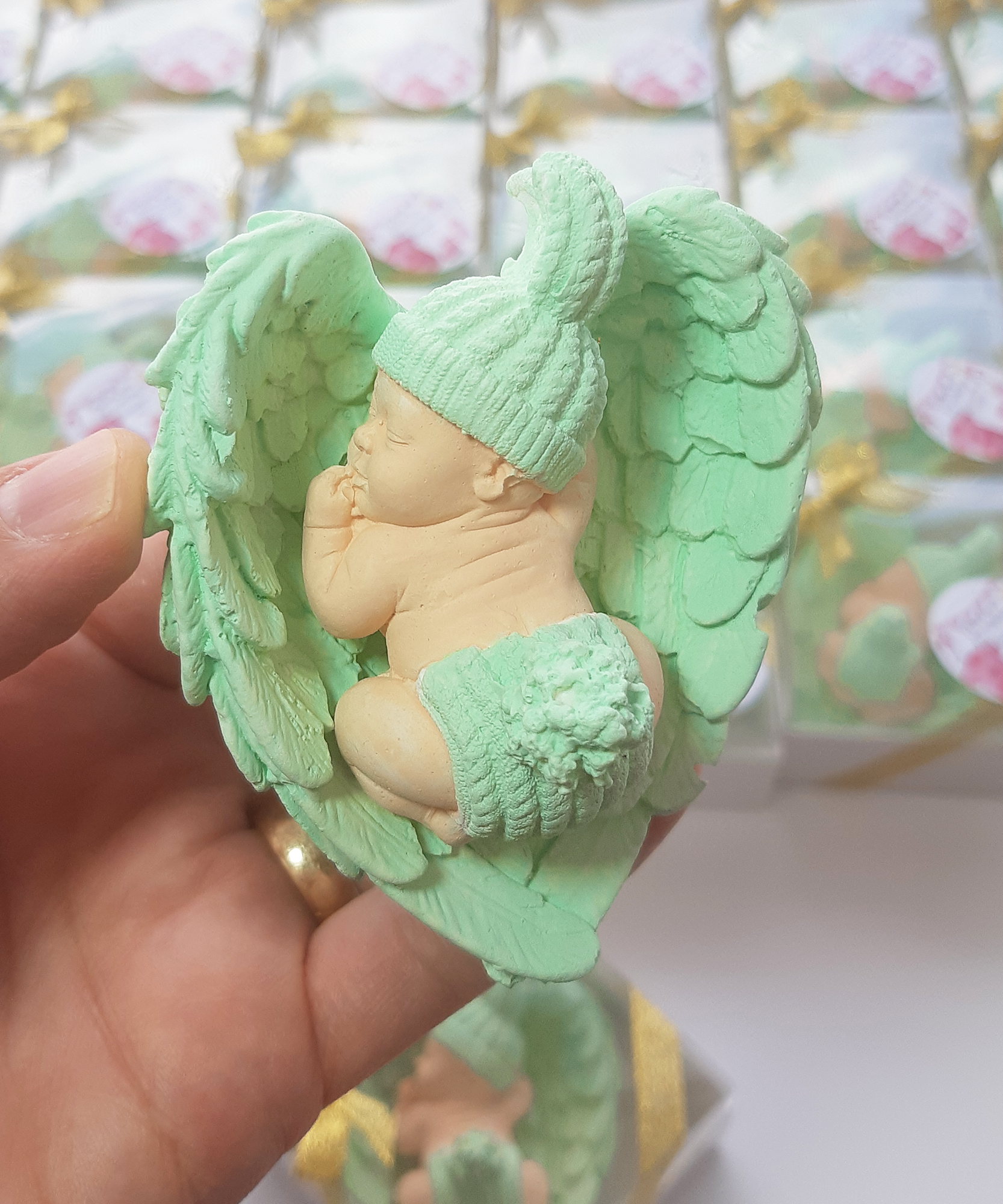 bomboniere battesimo, comunione, cresima, compleanno, Blue maschio. compleanno bimba bambina bambino, blanc, rosa decorativo pietra angelo festa del neonato