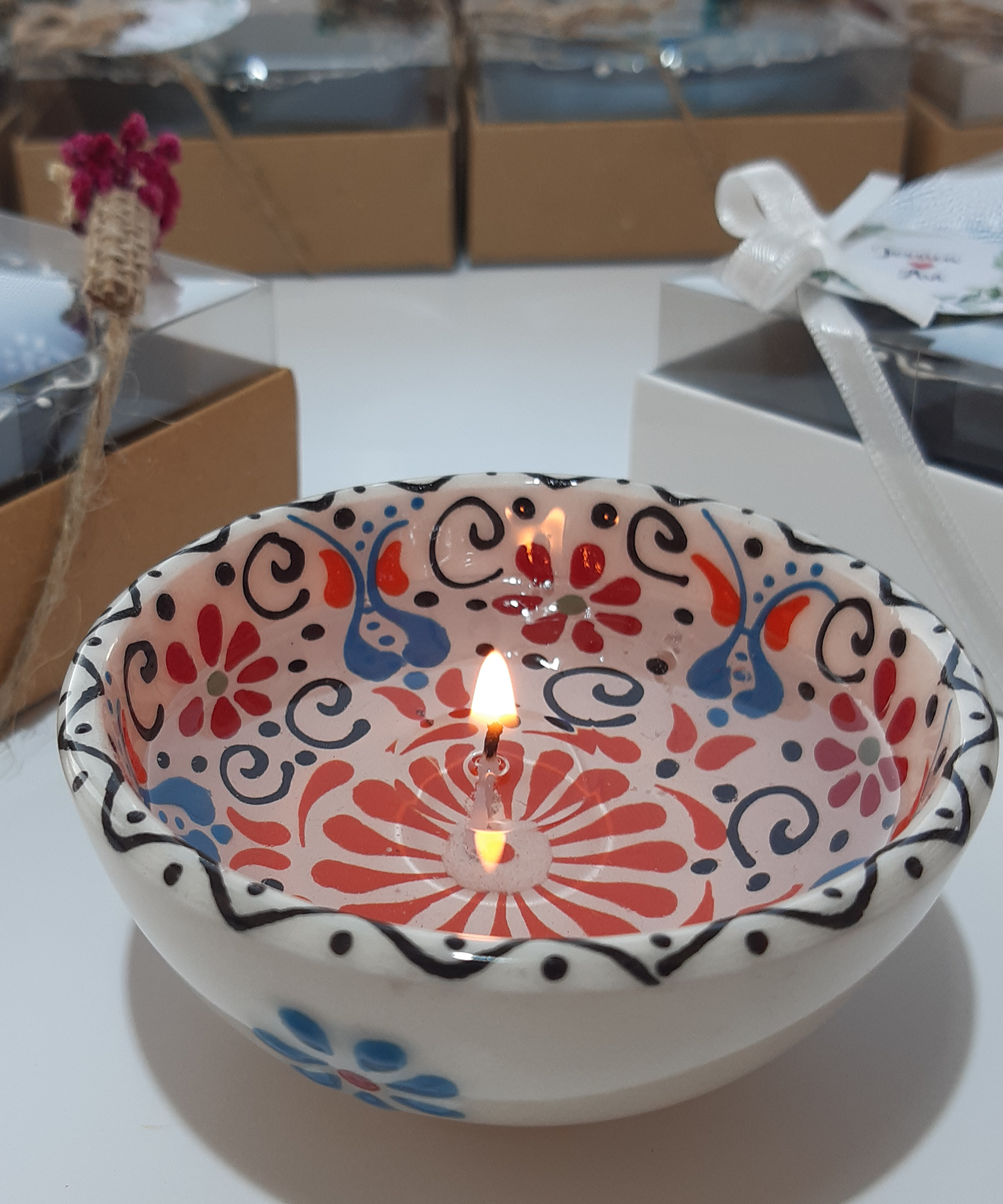 Bomboniere matrimonio,  candela gel in ciotole bomboniera battesimo, comunione, cresima personalizzato