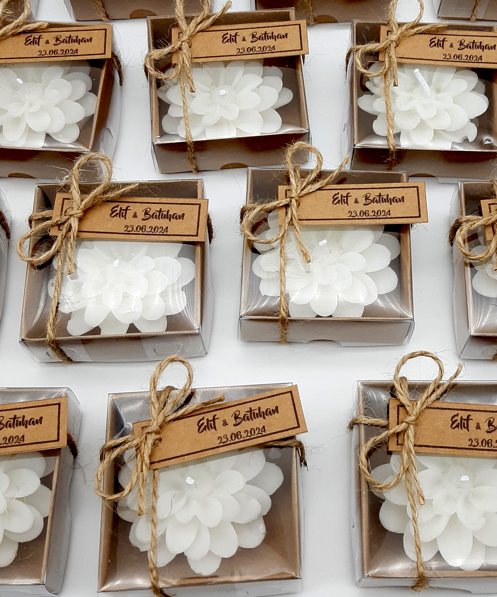 bomboniere matrimonio ospite, forma di fiore di loto candele profumate anniversario di, compleanno bigliettini bomboniere battesimo, anni ragazzo, comunione,cresima,