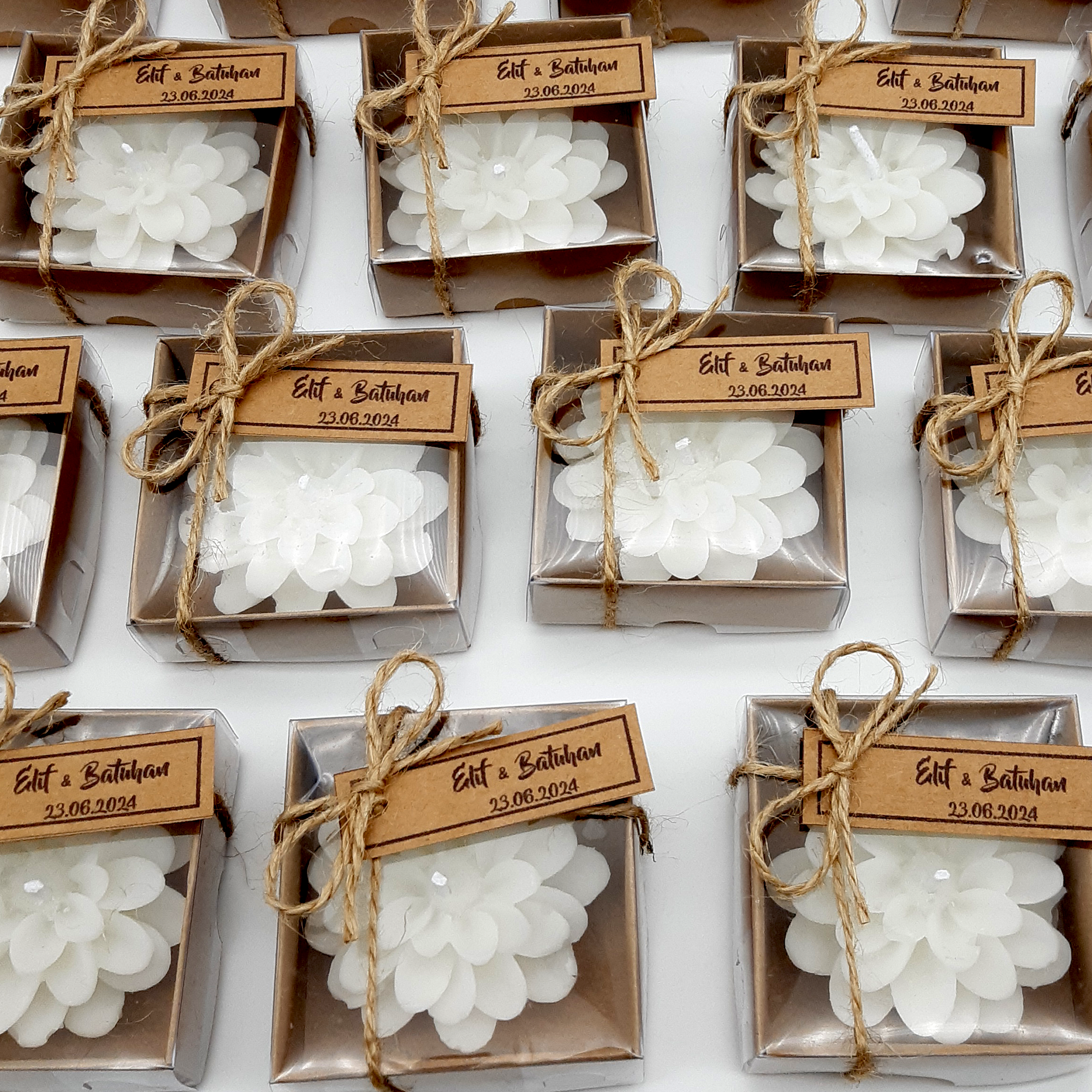 bomboniere matrimonio ospite, forma di fiore di loto candele profumate anniversario di, compleanno bigliettini bomboniere battesimo, anni ragazzo, comunione,cresima,