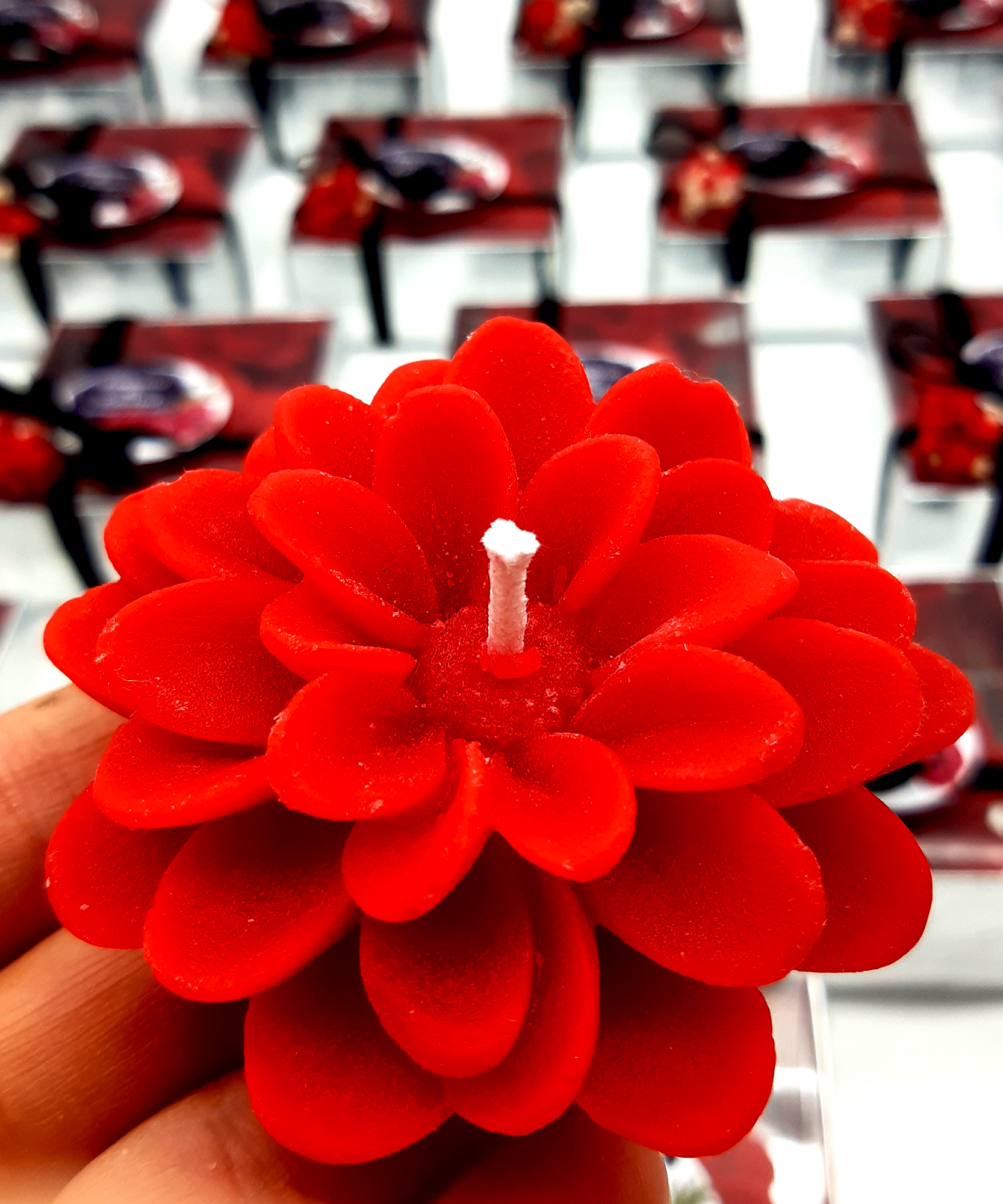 bomboniere matrimonio ospite, forma di fiore di loto candele profumate anniversario di, compleanno bigliettini bomboniere battesimo, anni ragazzo, comunione,cresima,