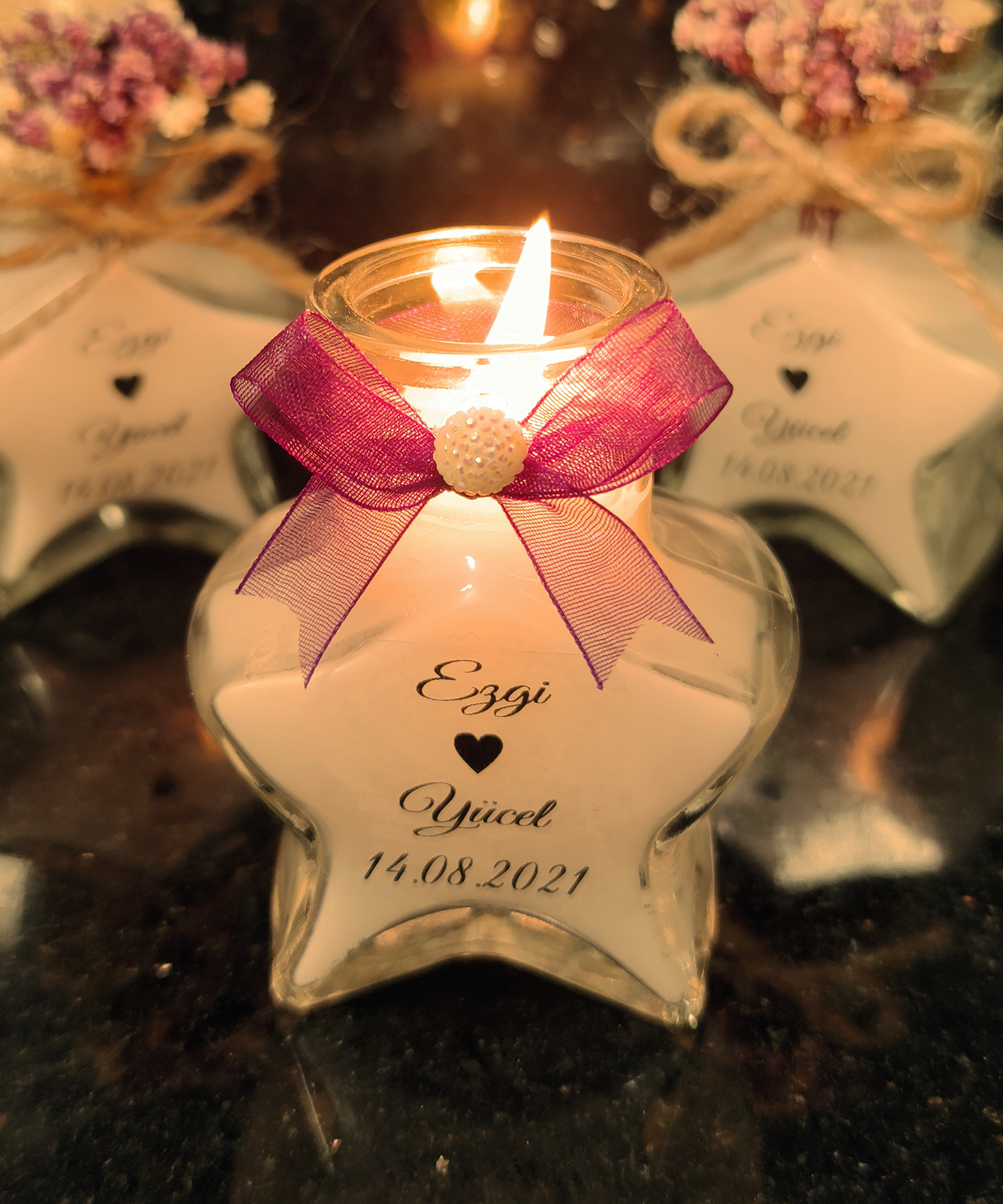 bomboniere matrimonio,  vetro a forma di stella candele profumate bomboniere battesimo, anni ragazzo, comunione, cresima