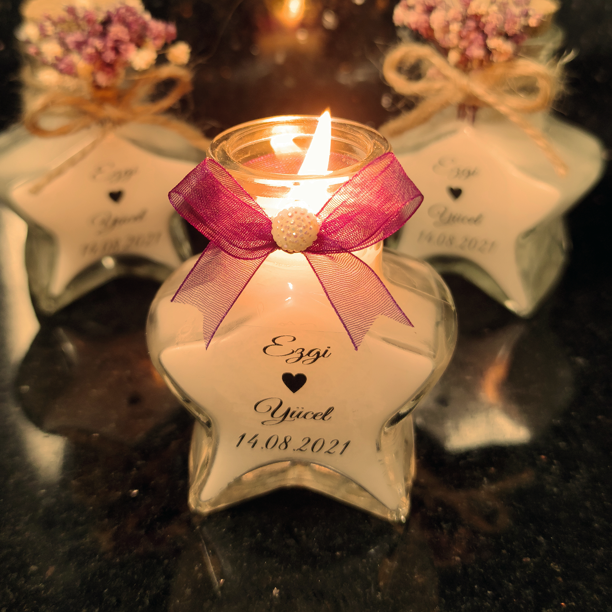 bomboniere matrimonio,  vetro a forma di stella candele profumate bomboniere battesimo, anni ragazzo, comunione, cresima